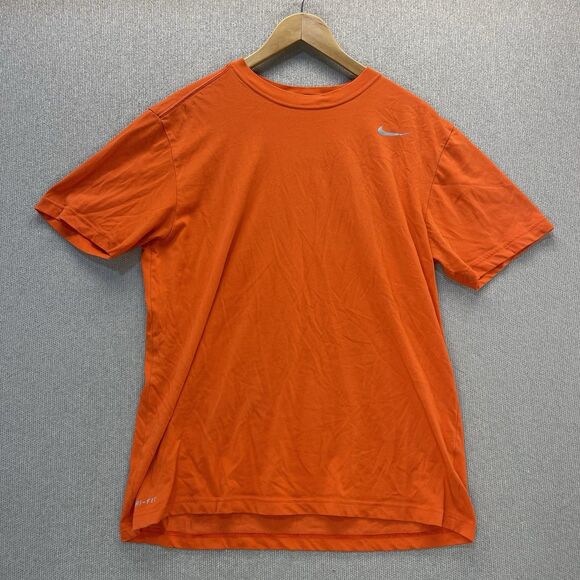 Nike Dri-FIT Shirt Men’s M Orange Athletic Short Sleeve Gym Training Outdoor - Picture 8 of 8